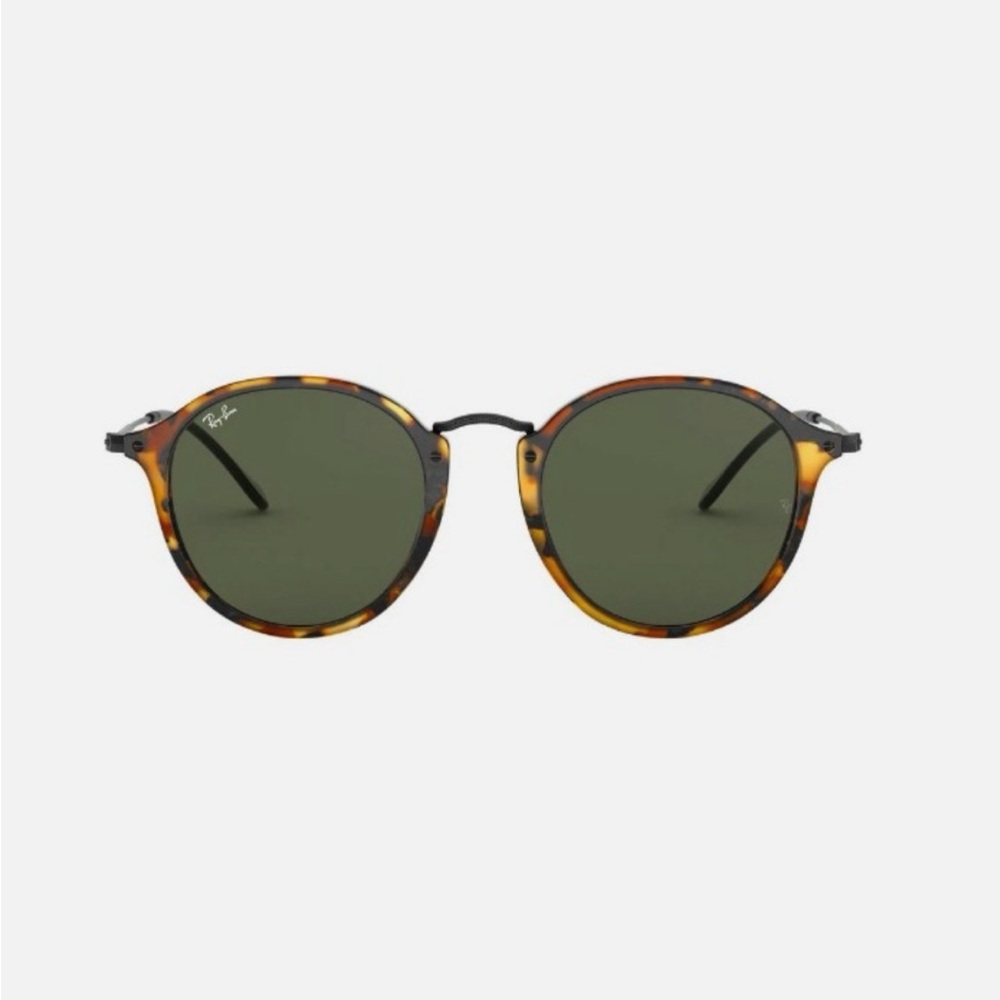 Ray Ban RB2447 Round Fleck 1160 Polished Brown Havana Sunglasses - Picture 2 of 8